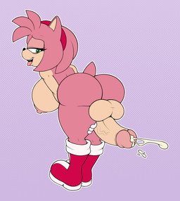 accessory anthro areola balls big_breasts biped bodily_fluids boots boots_only breasts butt clothing cum cumshot dotted_background ejaculation eyelashes footwear footwear_only genital_fluids genitals green_eyes gynomorph hair hair_accessory hairband hands-free humanoid_genitalia humanoid_penis intersex mostly_nude mostly_nude_anthro mostly_nude_gynomorph mostly_nude_intersex nipples open_mouth orgasm pattern_background penis penis_backwards pink_hair shoes short_hair simple_background solo tongue tongue_out vein cocomania sega sonic_the_hedgehog_(series) amy_rose eulipotyphlan hedgehog mammal 2018 absurd_res digital_media_(artwork) hi_res