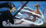 anthro battle duo female feral fight latex magic male male/female conditional_dnp latex_(artist) blizzard_entertainment mythology warcraft alyx_(latex) dragon mythological_creature mythological_scalie scalie hi_res