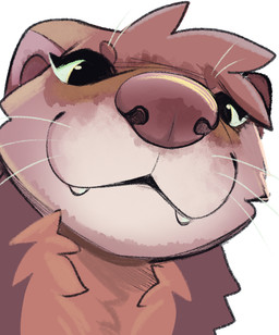 :3 ambiguous_gender brown_body brown_fur cat_smile circle_eyebrows close-up cute_fangs eyebrows fangs feral fur head_tuft looking_at_viewer simple_background smile solo teeth tuft whiskers white_background feve domestic_ferret mammal mustelid musteline true_musteline weasel 2025 headshot_portrait icon portrait