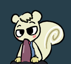anthro anthro_on_anthro anthro_penetrated anthro_penetrating anthro_penetrating_anthro anthro_pov blush clothed clothing consistent_pov deep_throat duo erection eye_contact faceless_character faceless_male fellatio first_person_view fluffy fluffy_tail fur genitals hair looking_at_another looking_at_partner looking_at_viewer male male/male male_penetrated male_penetrating male_penetrating_male male_pov oral oral_penetration penetrating_pov penetration penile penile_penetration penis penis_in_mouth sex solo_focus tail rabblet animal_crossing nintendo marshal_(animal_crossing) grey_squirrel mammal rodent sciurid tree_squirrel 2019 2d_animation aliasing animated animated_gif digital_media_(artwork) frame_by_frame low_res short_playtime