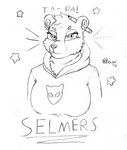 anthro big_breasts breasts clothed clothing female fur half-closed_eyes hoodie inner_ear_fluff looking_at_viewer mouth_closed narrowed_eyes pen_behind_ear pencil_(object) poet simple_background smile smiling_at_viewer solo star text topwear tuft jimfoxx night_in_the_woods selmers_ann_forrester bear mammal 2017 half-length_portrait hi_res monochrome portrait signature sketch