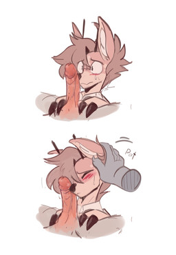 anthro blush blush_lines bodily_fluids disembodied_hand duo erection eye_through_hair fur genitals hair headpat long_ears looking_at_genitalia looking_at_penis male male/male mouth_closed nervous penis petting simple_background sweat tan_body tan_face tan_fur tan_hair tan_penis translucent translucent_hair white_background pcraxkers pablo_(pcraxkers) deer mammal digital_media_(artwork) hi_res