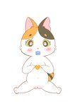 belly blush blush_lines chibi condom condom_in_mouth female feral genitals heart_eyes heart_symbol mouth_hold object_in_mouth plump_labia pussy sexual_barrier_device solo spread_legs spreading kris_(artist) love_for_my_cutie domestic_cat felid feline felis mammal hi_res