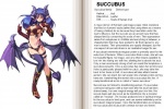 breasts clothed clothing female horn membrane_(anatomy) membranous_wings monster_girl_(genre) not_furry solo tail text wings kenkou_cross third-party_edit monster_girl_profile demon humanoid 3:2 english_text hard_translated translated translation_edit