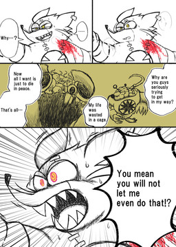 angry anthro blood bodily_fluids brain ear_piercing ear_tag hole_(anatomy) male mob_rat organs piercing screaming text fen_to_enishi mad_rat_dead nippon_ichi_software mad_rat_(mad_rat_dead) mammal murid murine rat rodent comic english_text hi_res