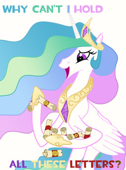 collar crown emerald_(gem) feathered_wings feathers female feral fur gem gold_(metal) hair headgear horn jewelry letter mane multicolored_hair pendent_seal princess purple_eyes rainbow_hair ribbons royalty scroll simple_background smile solo tiara wax_seal white_background white_body white_feathers white_fur wings unknown_artist friendship_is_magic hasbro my_little_pony mythology princess_celestia_(mlp) equid equine mammal mythological_creature mythological_equine winged_unicorn meme