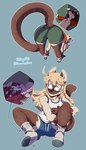 accident anthro blonde_hair brown_body brown_fur butt clothing exercise extreme_size_difference feet female footwear fur hair larger_female micro multicolored_body multicolored_fur on_butt paws paws_in_socks size_difference socks soles stretching toes two_tone_body two_tone_fur white_body white_fur emmacat64 mewmus kyt_(trancehawk) penny_(emmacat64) rose_(mewmus) canid canine domestic_cat felid feline felis fox lion mammal pantherine siamese 2019 artist_collaboration