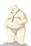 anthro asian_clothing belly big_belly black_nose blush clothing east_asian_clothing fundoshi humanoid_hands japanese_clothing kemono male moobs navel nipples overweight overweight_male solo underwear white_clothing white_fundoshi white_underwear tengzai05 bear mammal polar_bear ursine 2023 hi_res