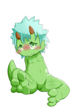 ambiguous_gender blush green_eyes looking_at_viewer simple_background solo white_background chaoji_xiao_shou_he 2015 2:3 hi_res