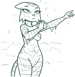 5_fingers anthro areola bathing bent_arm big_areola big_breasts big_eyes big_nipples biped bored breasts cheek_tuft collarbone curved_eyebrows ears_down extended_arm eyebrows facial_markings facial_tuft female fingers foam fur fur_tuft genitals head_markings holding_object holding_sponge huge_areola humanoid_hands iris legs_together looking_forward markings mature_anthro mature_female mouth_closed navel nipples no_pupils nude nude_anthro nude_female pivoted_ears showering solo sponge standing steam striped_arms striped_body striped_face striped_fur striped_legs striped_markings striped_tail stripes tail tail_markings thick_thighs three-quarter_view tuft vulva water wet wet_body wet_fur wide_hipped_anthro wide_hipped_female wide_hips redout litterbox_comics fran_(litterbox_comics) domestic_cat felid feline felis mammal tabby_cat 2025 black_and_white digital_drawing_(artwork) digital_media_(artwork) monochrome portrait three-quarter_portrait