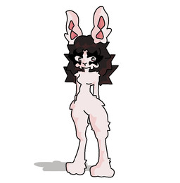 anthro female fur solo standing white_body white_fur jabaox fan_character rebecca_(jabaox) lagomorph leporid mammal rabbit