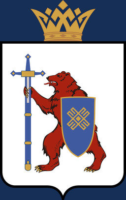 biped coat_of_arms coat_of_arms_of_the_mari_el_republic cross crown headgear holding_object holding_weapon male mari_el red_body russia russian_federation semi-anthro shield solo tongue tongue_out weapon unknown_artist bear mammal 2011 alpha_channel hi_res