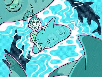 braces clothing duo female feral green_clothing green_swimwear pink_tail sea swimwear tail water white_ear_ring artquarry disney stugo merian tara_(stugo) aquatic cetacean dolphin human ichthyosaur mammal prehistoric_species reptile scalie toothed_whale hi_res