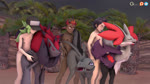 anthro anthro_penetrated beach bent_over dark_body dark_skin female female_penetrated from_behind_position grabbing_arms group hand_on_hip human_on_anthro human_penetrating human_penetrating_anthro interspecies male male/female male_on_anthro male_penetrating male_penetrating_female parallel_sex penetration pokemon_professor pokephilia seaside sex standing standing_sex glitched_securitron nintendo pokemon kiawe_(pokemon) n_(pokemon) professor_augustine_sycamore delphox generation_5_pokemon generation_6_pokemon generation_7_pokemon human mammal pokemon_(species) salazzle shiny_pokemon zoroark 16:9 3d_(artwork) 3d_animation animated digital_media_(artwork) hi_res no_sound short_playtime source_filmmaker_(artwork) webm widescreen