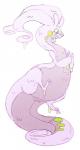 ambiguous_gender feral mischievous simple_background slime smile solo tail thick_tail glaux mythology nintendo pokemon dragon gastropod generation_6_pokemon goodra mollusk mythological_creature mythological_scalie pokemon_(species) scalie hi_res line_art