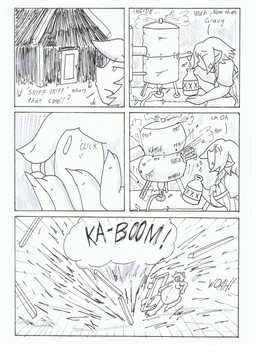 belly big_belly breasts building duo explosion female house outside overweight text ndnode wolfette_(character) animal_humanoid canid canid_humanoid canine canine_humanoid humanoid mammal mammal_humanoid pig_humanoid suid suid_humanoid suine suine_humanoid wolf_humanoid 2011 comic english_text hi_res
