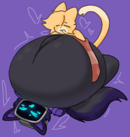 >_< anthro anthro_on_anthro anthro_penetrated anthro_penetrating anthro_penetrating_anthro areola arm_tuft belly big_belly black_body black_fur black_tail blue_blush blue_ears blue_eyes blue_inner_ear blue_mouth blush bodily_fluids bottomless bottomless_anthro bottomless_male clothed clothing countershade_face countershading cum cum_inflation cum_inside dipstick_tail duo eyes_closed female female_penetrated for_a_head from_front_position fur genital_fluids glistening glistening_areola glistening_thighs hair happy happy_sex heart_symbol huge_belly hugging_belly hyper hyper_belly inflation interspecies looking_pleasured lying male male/female male_penetrating male_penetrating_female markings multicolored_body multicolored_clothing multicolored_fur multicolored_sweater multicolored_tail multicolored_topwear nude nude_anthro nude_female on_back open_:3 open_mouth open_smile orange_body orange_ears orange_fur orange_hair orange_tail pattern_clothing pattern_sweater pattern_topwear penetration penile penile_penetration penis_in_vagina screen screen_face sex shoulder_tuft smile striped_clothing striped_sweater striped_topwear stripes sweater sweater_only tail tail_markings tan_body tan_countershading tan_tail_tip tan_tuft thick_thighs topwear topwear_only tuft vaginal vaginal_penetration wide_hipped_anthro wide_hipped_female wide_hips horniicat alex_(horniicat) nyaut_(nyautad) domestic_cat felid feline felis mammal object_head screen_head 2024 digital_media_(artwork)