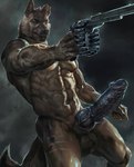 1886_josselyn_chain_revolver abs animal_genitalia animal_penis anthro balls biceps big_balls big_penis biped black_glans black_penis brown_body brown_fur canine_genitalia canine_penis darkened_balls darkened_genitalia erection fur genitals glans gun handgun holding_gun holding_object holding_ranged_weapon holding_weapon huge_penis humanoid_genitalia humanoid_penis hybrid_genitalia hybrid_penis knot knotted_humanoid_penis knotted_penis male muscular muscular_anthro muscular_male navel nipples notched_ear nude pecs penis pose ranged_weapon realistic realistic_anthro revolver scar solo vein veiny_penis weapon thebigslick hunt_showdown dal_(dal_your_pal) canid canine canis domestic_dog german_shepherd herding_dog mammal pastoral_dog detailed digital_media_(artwork) digital_painting_(artwork) hi_res pinup