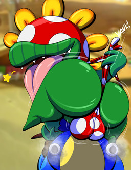 balls big_butt big_tongue black_outline bleh bulge butt clothed clothed_male clothing detailed_bulge driving genitals glistening glistening_butt male mooning outline plant rear_view self_wedgie solo taunting teasing text tongue tongue_out underwear underwear_only wedgie tepigfan101 mario_bros mario_kart nintendo petey_piranha elemental_creature flora_fauna piranha_plant 2023 absurd_res digital_media_(artwork) hi_res