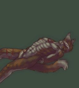 ambiguous_location anthro balls bdsm belly bite_mark blindfold blindfold_only blood bodily_fluids bondage bound brown_body brown_fur circumcised erect_nipples erection femboy foreskin fur genital_fluids genital_piercing genitals gore hands_behind_back happy humanoid_genitalia humanoid_penis light_bondage lying male multiple_piercings muscular muscular_anthro muscular_male navel navel_piercing nipple_piercing nipples nude nude_anthro nude_male on_back open_mouth orange_pattern pain pain_play penis penis_piercing piercing precum presenting presenting_penis prince_albert_piercing retracted_foreskin semi-realistic side_view soft_gore solo spread_legs spreading vein veiny_penis white_belly foxthetrott esbee swirlingbark domestic_cat felid feline felis maine_coon mammal 2025 detailed digital_drawing_(artwork) digital_media_(artwork) hi_res