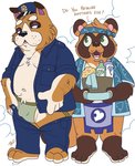 anthro asian_clothing bath bathhouse clothing duo east_asian_clothing fundoshi japanese_clothing jockstrap male towel underwear undressing tbid animal_crossing nintendo booker_(animal_crossing) tommy_nook bulldog canid canine canis domestic_dog mammal mastiff molosser raccoon_dog tanuki hi_res