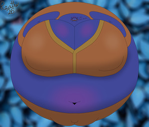 belly belly_expansion big_belly big_breasts big_cheeks big_clitoris big_nipples blue_background blue_body blue_ears blue_eyes body_inflation bottomwear breast_expansion breasts brown_bottomwear brown_clothing brown_mask brown_pants brown_topwear camel_toe cheek_expansion clitoris clitoris_expansion clothing dialogue empty_eyes expansion female front_view genital_expansion genitals hair huge_belly huge_breasts huge_cheeks huge_clitoris huge_nipples humanoid_pointy_ears hyper hyper_belly hyper_breasts hyper_cheeks hyper_clitoris hyper_genitalia hyper_inflation hyper_nipples hyper_vulva immobile inflation mask navel nipple_expansion nipple_outline nipples not_furry pants pointy_ears purple_hair round_body simple_background solo spherical_inflation sunken_head sunken_limbs swollen_cheeks text tight_clothing topwear vulva_expansion reathe activision skylanders stealth_elf_(skylanders) elf humanoid 2026 absurd_res colored digital_media_(artwork) english_text hi_res shaded signature