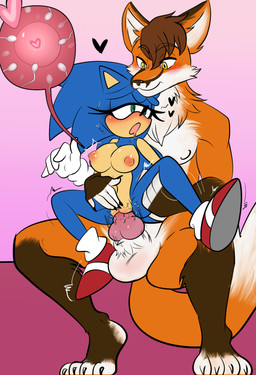animal_genitalia animal_penis anthro areola balls blush bodily_fluids breasts canine_genitalia canine_penis canon_x_oc clitoral clitoral_rubbing clitoris clothing crossgender erection female female_penetrated footwear from_behind_position fur genital_fluids genitals gloves hair half-closed_eyes handwear holding_leg impregnation knot male male/female male_penetrating male_penetrating_female mtf_crossgender narrowed_eyes nipples nude open_mouth ovum penetration penile penile_penetration penis penis_in_vagina reach_around saliva saliva_string sex shoes simple_background sitting smile sperm_cell spread_legs spreading tail vaginal vaginal_penetration vulva demichan sega sonic_the_hedgehog_(series) sonic_the_hedgehog canid canine canis eulipotyphlan fox hedgehog mammal absurd_res digital_media_(artwork) hi_res