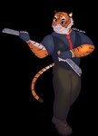 anthro clothed clothing facial_scar fur holding_knife holding_object knife male necktie orange_body orange_fur scar solo conditional_dnp kbh_kazuhisa epic_games fortnite oscar_(fortnite) felid mammal pantherine tiger 2024 absurd_res alpha_channel hi_res