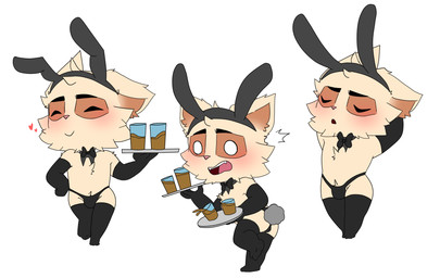 clothing maid_uniform male solo uniform chioberry league_of_legends riot_games tencent teemo_(lol) yordle hi_res