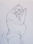 anthro belly_overhang big_butt butt clothing elder elderly facial_hair genitals male mustache overweight overweight_male penis receding_hairline small_penis solo sunspots underwear eric_dream_everyotherheart rogers_(eric_dream_everyotherheart) domestic_cat felid feline felis mammal 2023 unavailable_at_source