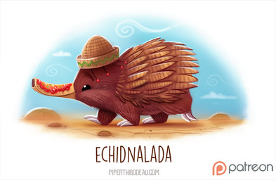 ambiguous_gender beady_eyes black_eyes brown_body brown_fur claws clothing cloud desert enchilada feral food fur hat headgear headwear humor outside pun sky solo visual_pun wind piper_thibodeau echidna food_creature mammal monotreme digital_media_(artwork) digital_painting_(artwork) painting_(artwork)