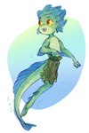 bubble male sea seaweed solo split_form water young meow286 disney luca_(pixar) pixar luca_paguro humanoid marine merfolk