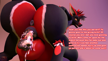 amniotic_fluid anthro belly big_belly birth black_and_red_and_white_fur bodily_fluids crowning encouragement encouraging_viewer genital_fluids gooning herm huge_belly hyper hyper_belly hyper_pregnancy intersex live_birth looking_at_viewer looking_back male maleherm masturbation_encouragement pregnant pregnant_anthro pregnant_intersex pregnant_maleherm solo text vaginal_birth vaginal_fluids knightsfm knight_shadowborne wolfal canid canine canis hybrid mammal sergal wolf 16:9 3d_(artwork) 4k absurd_res digital_media_(artwork) english_text hi_res source_filmmaker_(artwork) widescreen