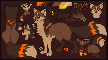 animal_genitalia animal_penis balls canine_genitalia canine_penis claws erection eyes_closed feathers feet feral front_view fur genitals knot knotted_penis male pawpads paws penis simple_background smile solo standing tail toes toony wings magenta7 canid canine fox mammal 2026 digital_drawing_(artwork) digital_media_(artwork) hi_res model_sheet