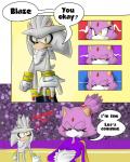 anthro breasts clothed clothing dialogue duo female fur gloves handwear male mostly_nude purple_body purple_fur simple_background sport text volleyball volleyball_court white_clothing white_gloves white_handwear yellow_eyes sandunky sega sonic_the_hedgehog_(series) blaze_the_cat silver_the_hedgehog domestic_cat eulipotyphlan felid feline felis hedgehog mammal 4:5 absurd_res comic english_text hi_res