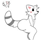 2023 anthro big_butt blush boy_kisser_(meme) butt digital_drawing_(artwork) digital_media_(artwork) domestic_cat felid feline felis femboy fluffy fluffy_tail fur line_art long_tail looking_back male mammal meme nude portrait rejines silly_cat_(mauzymice) simple_background smile solo tail toony wide_hips