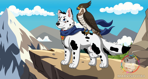 animal_genitalia animal_penis balls big_balls blue_eyes canine_genitalia canine_penis cloaca collar feral fluffy fluffy_ears fluffy_fur fluffy_tail fur genitals green_eyes male markings mountain penis scar scarf sheath solo spots spotted_body spotted_fur tail white_body white_fur marvispot84 paw_patrol fan_character spots_(oc_marvispot84) avian bird canid canine canis dalmatian dalsky_(dalmatian_and_husky) domestic_dog falcon falconid husky mammal mixed_breed nordic_sled_dog peregrine_falcon siberian_husky spitz absurd_res cel_shading hi_res shaded
