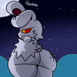 ambiguous_gender anthro big_butt butt hand_on_butt looking_at_viewer looking_back looking_back_at_viewer night plushie solo white_body sinnerbunny 2spot_studio bloody_bunny_(series) bloody_bunny animate_inanimate lagomorph leporid living_plushie mammal rabbit 1:1 2025 hi_res
