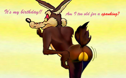 4_fingers anthro arched_back arm_tuft athletic athletic_anthro athletic_male back_muscles back_tuft bedroom_eyes belly bent_over biped black_eyes black_nose bouncing_butt brown_body brown_fur brown_text bubble_butt butt butt_focus butt_jiggle butt_pose chest_tuft cloud cloudy_sky countershade_torso countershading elbow_tuft eyebrows fingers fur glance glancing_back grin grinning_at_viewer half-closed_eyes hand_on_leg hand_on_thigh humanoid_hands jiggling lines_drawn looking_at_viewer looking_back looking_back_at_viewer male motion_lines multicolored_body multicolored_butt multicolored_fur narrowed_eyes nude pecs pose presenting presenting_hindquarters raised_tail rear_view seductive shoulder_blades shoulder_tuft simple_background skinny sky smile smiling_at_viewer smirk smirking_at_viewer smug smug_expression smug_eyes smug_face smug_grin solo spine standing tail tan_belly tan_body tan_eyebrows tan_fur target_on_butt teasing teasing_viewer teasing_with_butt text tuft two_tone_body two_tone_butt two_tone_fur wide_hips wiggling_butt yellow_eyes yellow_sclera mreiof looney_tunes warner_brothers wile_e._coyote canid canine canis coyote mammal 2014 detailed digital_media_(artwork) digital_painting_(artwork) english_text painting_(artwork) pinup shaded