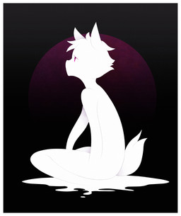 anthro border fur male pink_eyes slim_anthro slim_male solo white_body white_border white_fur oouyuki_benten canid canine canis mammal wolf 2015