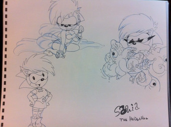 1_eye anthro belly_dancer bikini bodily_fluids breasts cleavage clothed clothing cum eyewear female forced fur genital_fluids hair harem jewelry navel open_mouth oral rape sex skimpy solo swimwear tentacles two-piece_swimsuit bodalack dic_entertainment sega sonic_the_hedgehog_(series) sonic_underground sonia_the_hedgehog eulipotyphlan european_hedgehog hedgehog mammal monster 2009