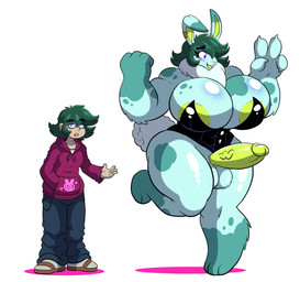 4_fingers anthro areola balls before_and_after big_breasts bottomwear breast_expansion breasts bulge clothing erection expansion female fingers footwear fti_transformation gender_transformation genital_growth genitals green_body green_hair green_penis growth gynomorph hair heart_symbol hoodie huge_breasts human_to_anthro intersex mind_control muscle_growth muscular muscular_gynomorph muscular_intersex on_one_leg open_mouth pants penis penis_growth shoes simple_background smile solo species_transformation spiral spiral_eyes standing topwear transformation wide_hips grepstrash felid human lagomorph leopard leporid mammal pantherine rabbit 2020 absurd_res hi_res
