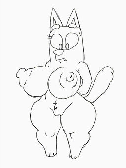 anthro areola bent_arm big_areola big_breasts big_eyes big_nipples biped bouncing_breasts bouncing_ears breasts crotch_tuft curvy_figure eyebrows eyelashes female fur fur_tuft genitals huge_areola huge_breasts huge_nipples innie_vulva iris long_eyelashes looking_at_breasts looking_at_own_breasts looking_at_self looking_down looking_down_at_breasts looking_down_at_self mature_anthro mature_female nipples no_pupils nude nude_anthro nude_female open_mouth pointy_ears prick_ears puffy_areola puffy_nipples snout solo standing tail thick_eyebrows thick_thighs three-quarter_view tuft voluptuous voluptuous_anthro voluptuous_female vulva protagon bluey_(series) chilli_heeler australian_cattle_dog canid canine canis cattledog domestic_dog herding_dog mammal pastoral_dog 2024 3:4 animated black_and_white digital_media_(artwork) hi_res monochrome