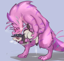 3_fingers 3_toes 4_arms anal anal_penetration anthro antlers biped blush bodily_fluids bottomless butt claws clothed clothing cum cum_drip cum_on_ground dripping duo eyes_closed eyewear feet fingers fur genital_fluids glasses green_blush grey_body grey_fur hat headgear headwear hooves horn lifting_partner long_tail male male/male male_penetrated male_penetrating male_penetrating_male markings multi_arm multi_limb nude open_mouth penetration penile penile_penetration pink_body pink_fur pink_tail purple_stripes semi-anthro sex sharp_teeth simple_background size_difference standing standing_sex striped_body striped_fur striped_markings striped_tail stripes tail tail_markings teeth toes tongue tongue_out topwear topwear_only wearing_glasses squaresville alex_(stinkvali) henry_(stinkvali) jackalope lagomorph mammal squirmle 2024 hi_res