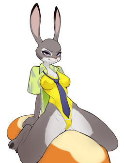 anthro big_breasts bikini_thong breasts clothed clothing countershade_crotch countershade_fur countershade_legs countershade_torso countershading female fur highleg highleg_leotard highleg_swimwear kneeling leotard looking_at_viewer mischievous_smile nipple_outline one-piece_swimsuit presenting simple_background sitting_on_pillow slim smile smiling_at_viewer solo spread_legs spreading swimwear thong_leotard reinecke disney zootopia judy_hopps nick_wilde lagomorph leporid mammal rabbit digital_media_(artwork) hi_res