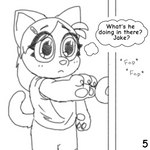 1:1 anthro asking asking_self asking_what black_and_white child comic confusion curious english_text fap_(sound_effect) female hair hi_res inner_monologue masturbation monochrome name_drop name_in_inner_monologue onomatopoeia question sexykid short_hair short_tail solo sound_effects tail text thought_bubble young young_anthro