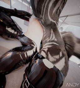 clothing fur gloves hair handwear knot knotting latex latex_clothing latex_gloves latex_handwear latex_legwear latex_skinsuit legwear skinsuit tight_clothing vore rexouium absurd_res hi_res