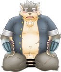 anthro balls belly bodily_fluids clothing crying genitals humanoid_genitalia humanoid_hands humanoid_penis kemono male moobs nipples overweight overweight_anthro overweight_male penis scar shirt simple_background sitting solo tears topwear white_background mumimushu5 lifewonders tokyo_afterschool_summoners moritaka_(tas) canid canine canis domestic_dog mammal 2018 censored hi_res