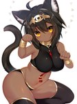 amber_eyes bent_wrist black_body black_ears black_fur black_hair black_tail blush brown_body brown_skin female fur hair inner_ear_fluff looking_at_viewer open_mouth paw_pose pose simple_background solo tail tuft white_background white_inner_ear_fluff mofuaki animal_humanoid cat_humanoid felid felid_humanoid feline feline_humanoid humanoid mammal mammal_humanoid 2017