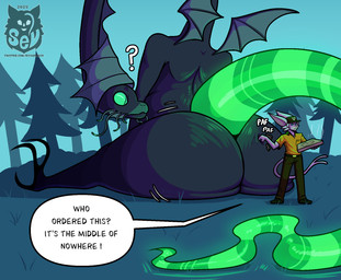 ambiguous_gender anthro big_butt bottomwear box butt clothed clothing container delivery_(commerce) dialogue duo food_delivery glowing glowing_tail hat headgear headwear knocking male nude outside pants pizza_box pizza_delivery question_mark shirt size_difference smaller_male speech_bubble standing tail text topwear wings sevsartcave nintendo pokemon glazed_(character) jibber_(ediblecrustables) eeveelution espeon generation_2_pokemon jabberwocky pokemon_(species) 2025 english_text hi_res url